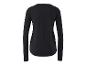 Zwart dames shirt met lange mouwen, achterkant