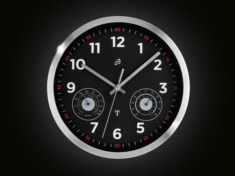 Ga naar volledige schermweergave: AURIOL® Radiogestuurde wandklok, Ø 25 cm - afbeelding 6