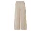 Beige wijde broek van getextureerde stof.
