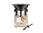 Een Monsieur Cuisine Smart multicooker met een stoomfunctie en een spatelspaan.
