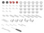 Écrous, vis, vis, supports et outils de montage.