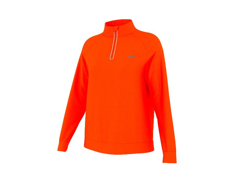 Een oranje trainingsjack met een halve ritssluiting en het logo van Slazenger.