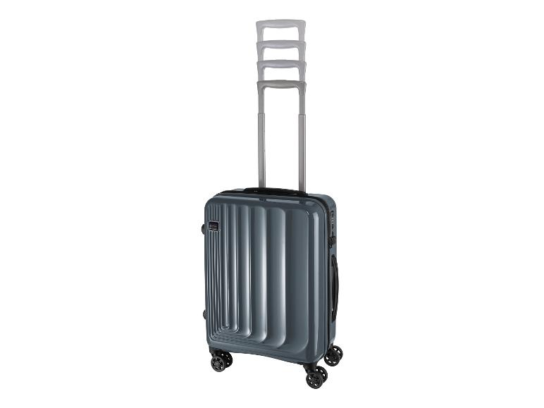 Une valise grise à roulettes de la marque IT Luggage.