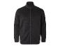 Een zwarte fleece trui met rits.