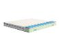 Matras met dwarsdoorsnede die lagen blauw, beige en groen schuim toont