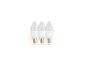 Drie witte LED-kaarslampen.