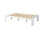 Cadre de lit en bois blanc avec sommier à lattes