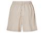 Shorts en lin beige, vue arrière.