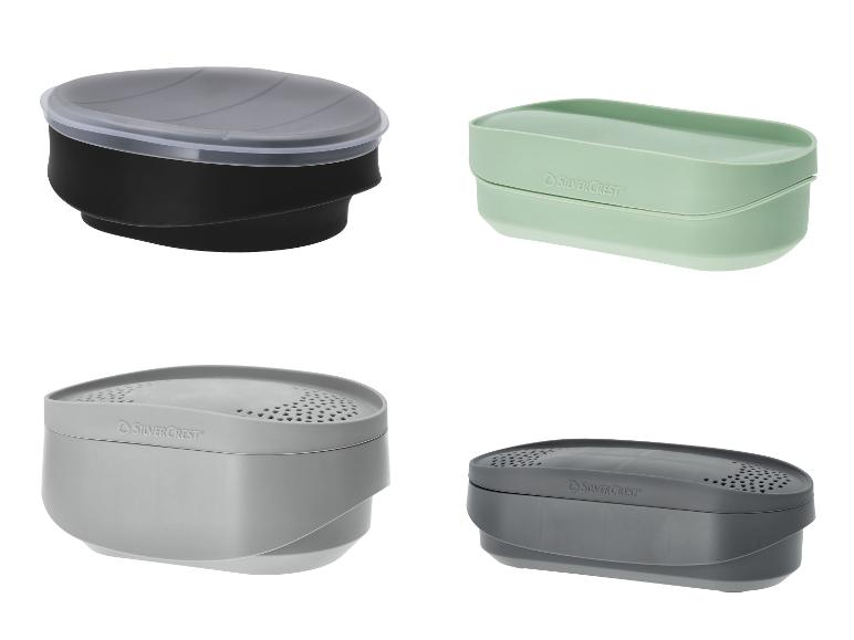 Opvouwbare siliconen containers in diverse kleuren en vormen met deksels