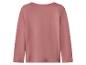 T-shirt rose à manches longues pour femme, vue de dos.