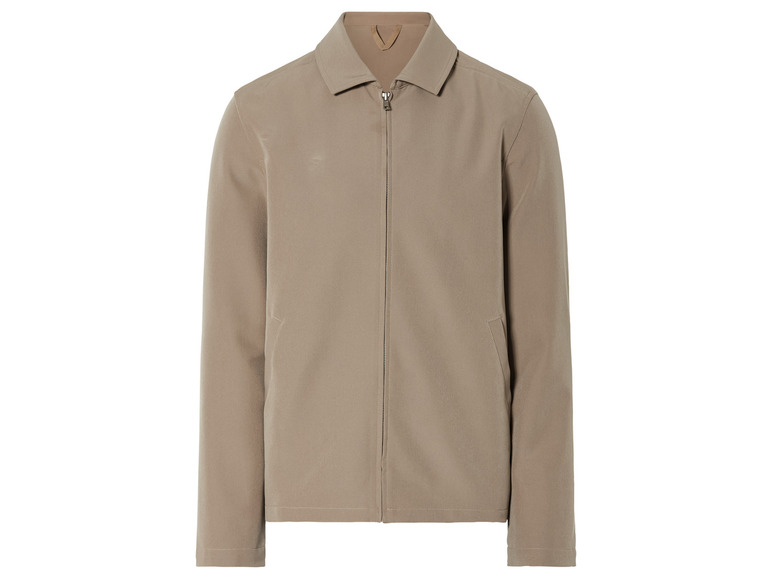 Veste beige zippée pour homme.