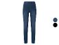 Jean stretch femme bleu foncé, avec options de couleur bleue et noire.