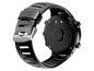 Een zwart horloge met een siliconen bandje.