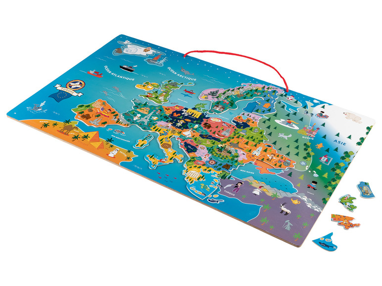 Aller en mode plein écran Playtive Carte du monde ou d'Europe magnétique - Photo 6