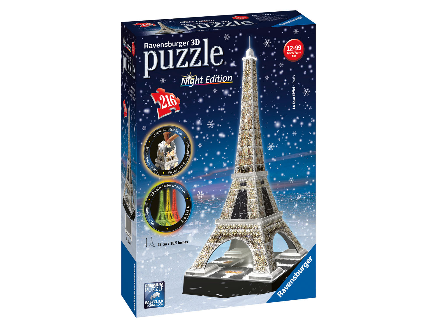 Lumineux Puzzle Tour Eiffel 3d 216 Pcs