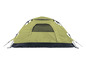 Une tente verte pour le camping.