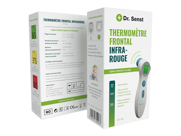 Aller en mode plein écran Dr. Senst Thermomètre corporel infrarouge sans contact - Photo 4