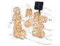 Guirlande lumineuse solaire LED avec abat-jour en bambou