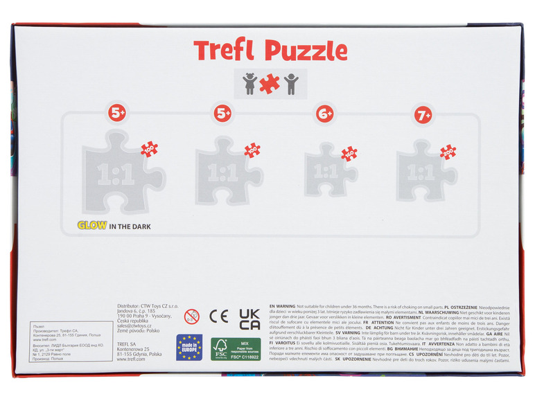 Aller en mode plein écran Trefl Puzzle, 1 00 pièces, phosphorescent - Photo 6