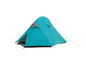 Een blauwe tent voor kamperen.