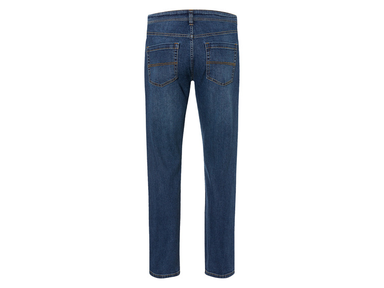 Un jean bleu vu de dos.