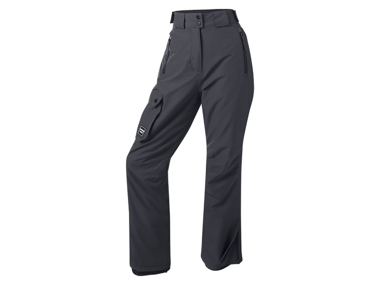 Zwarte ski-broek met cargozakken.