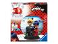 Een Ravensburger 3D puzzel van Miraculous, met Ladybug en Cat Noir.