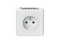 Een witte stekkerdoos met timer.