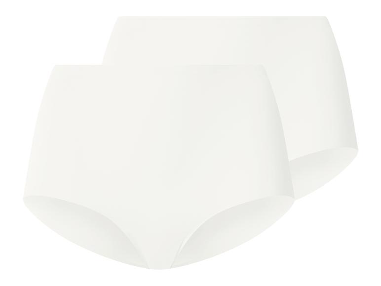 Lot de 2 culottes blanches taille haute pour femme