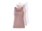 Set van 3 dameshemdjes in roze, beige en witte tinten.