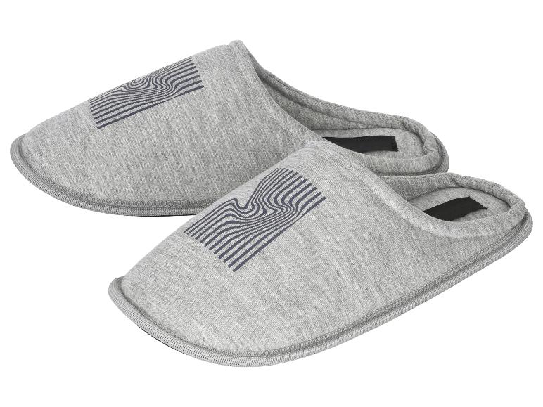 Grijze pantoffels met golfpatroon