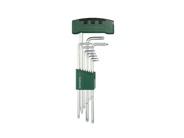 Jeu de clés Torx dans un support vert