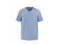 Lichtblauw T-shirt met korte mouwen en V-hals