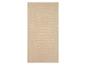 Beige badhanddoek met strepen.