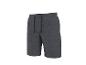 Shorts décontractés gris foncé avec cordon de serrage réglable à la taille.