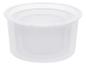 Récipient rond en plastique transparent