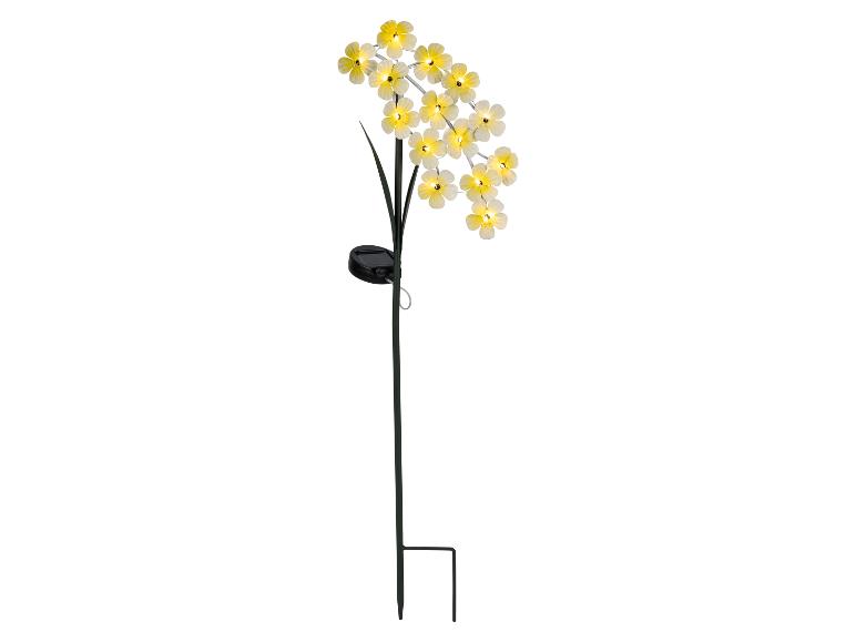 Solar tuinlamp in de vorm van bloemen, geel oplichtend