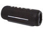 Haut-parleur Bluetooth portable noir avec lumière LED.