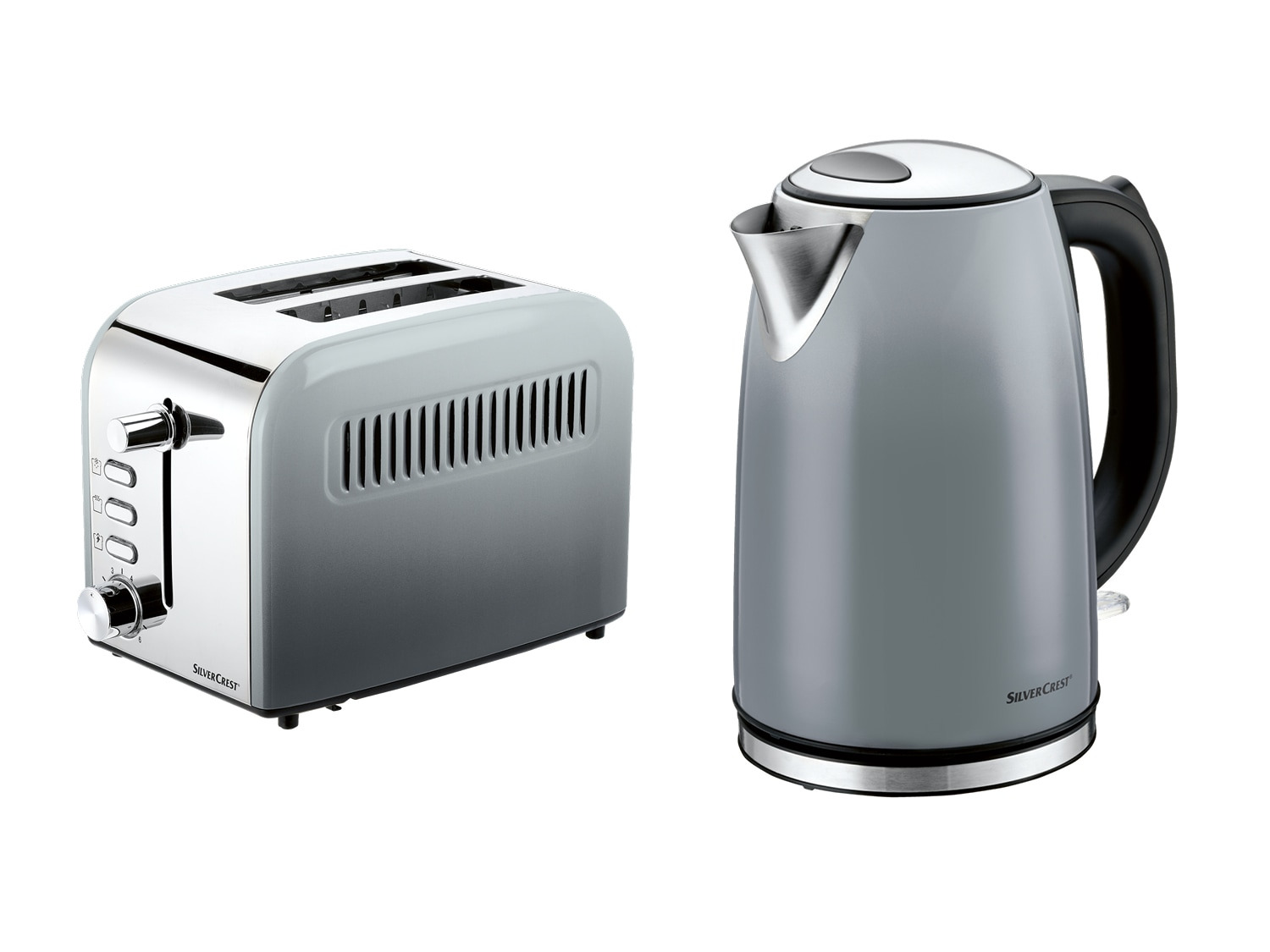 Waterkoker en broodrooster set grijs SILVERCREST® KITCHEN TOOLS