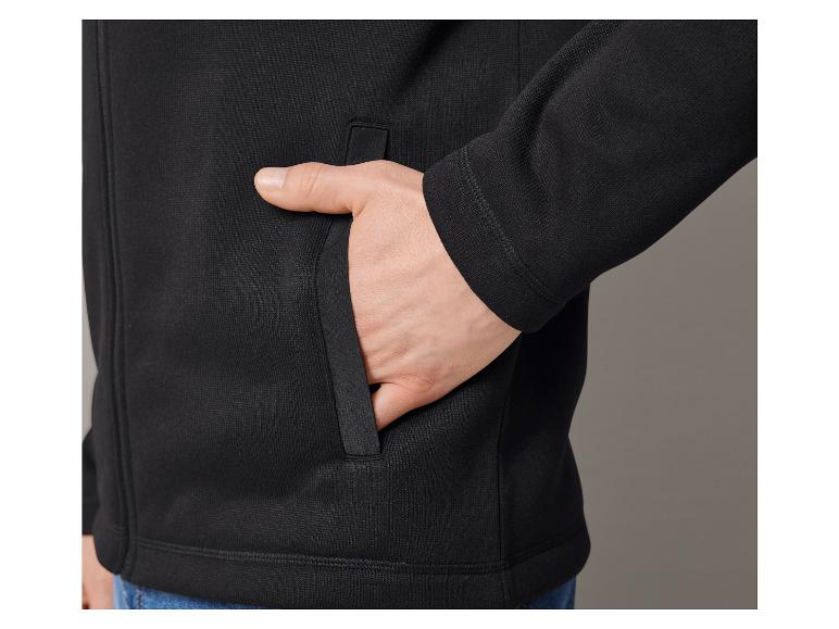 Sweat-shirt noir à fermeture éclair avec poche