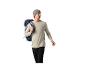 Man met rugzak en Carden Earth shirt met lange mouwen