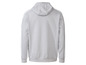 Un sweat à capuche gris avec des rayures blanches d'Adidas.