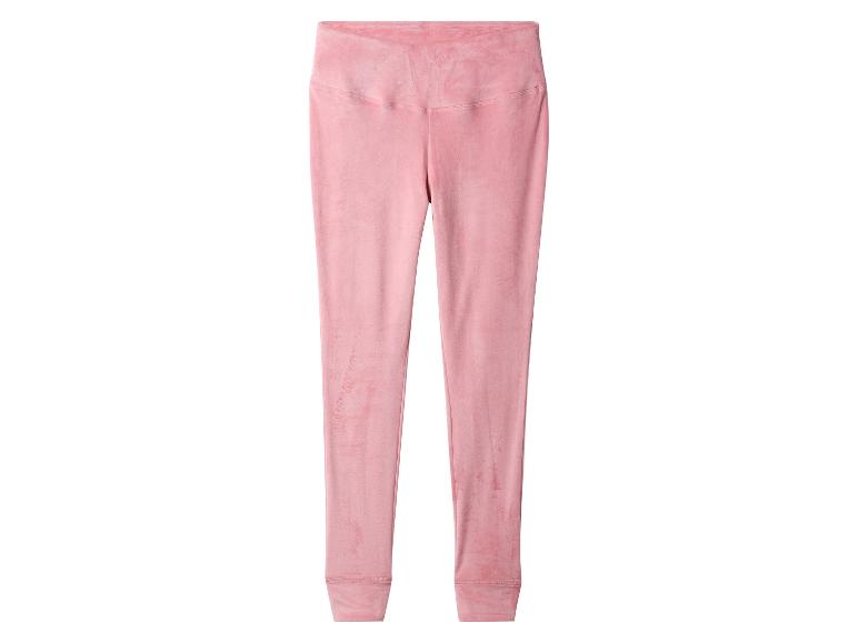 Legging rose en velours taille haute