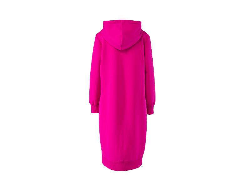 Robe longue à capuche fuchsia, vue de dos