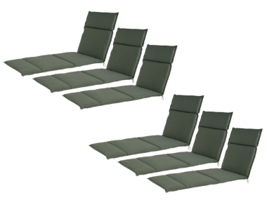 LIVARNO® Set de 6 coussins pour chaise longue 190 x 58 cm »Houston«