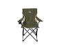 Chaise de camping pliante verte Crivit avec accoudoirs et porte-gobelet