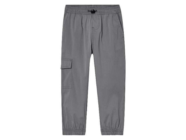 Grijze broek met zakken en elastische tailleband