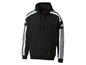 Sweat-shirt à capuche Adidas noir avec des rayures blanches