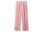 Elegante lichtroze broek met hoge taille en plooien aan de voorkant.