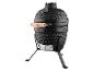 Zwarte Grill Meister barbecue, compact design, met thermometer.